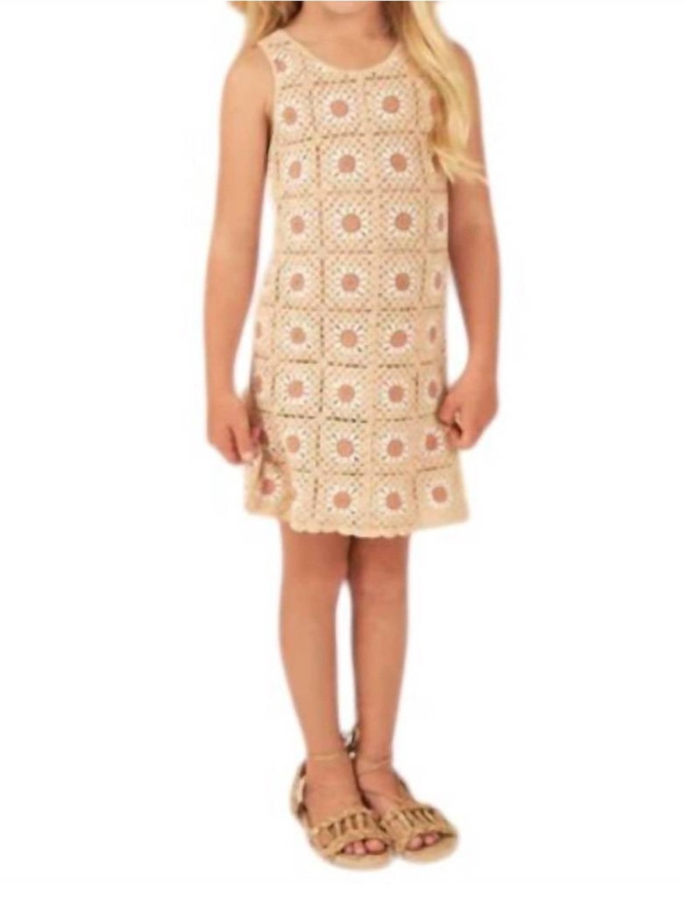 RYLEE + CRU Crochet Floral Tank Dress 10-12 - Picture 10 of 10